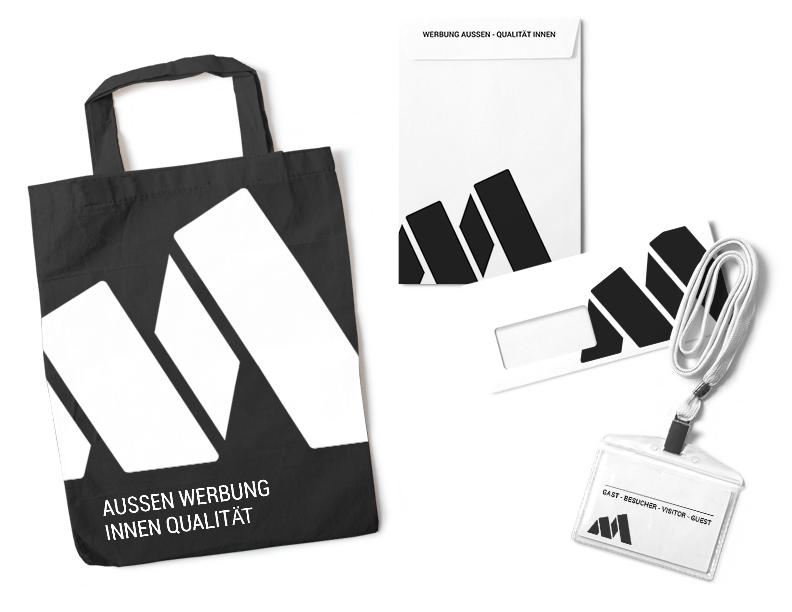 Corporate Design Abbildungen Werbematerialen und Drucksachen